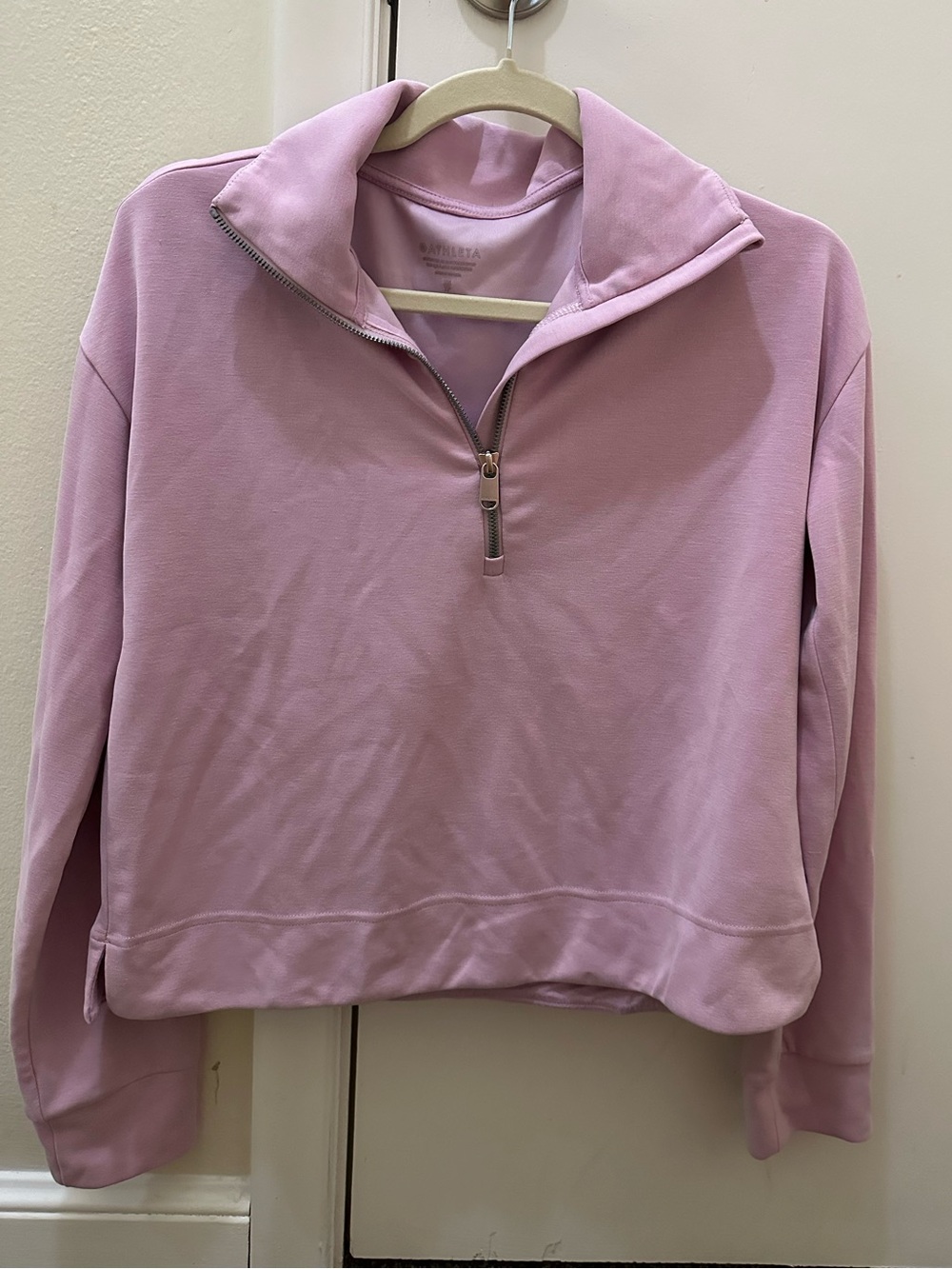 Athleta Lavender Quarter Zip Pullover